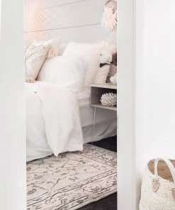 Miss Amara All Rugs Sonia Beige And Grey Floral Pattern Rug