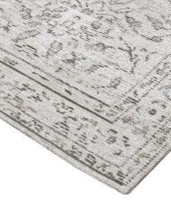 Miss Amara Sonia Beige And Grey Floral Pattern Runner Rug