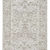 Miss Amara Sonia Beige And Grey Floral Pattern Runner Rug