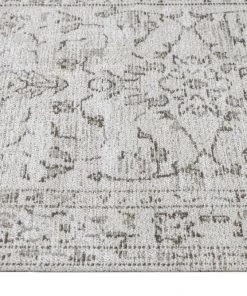 Miss Amara Sonia Beige And Grey Floral Pattern Runner Rug