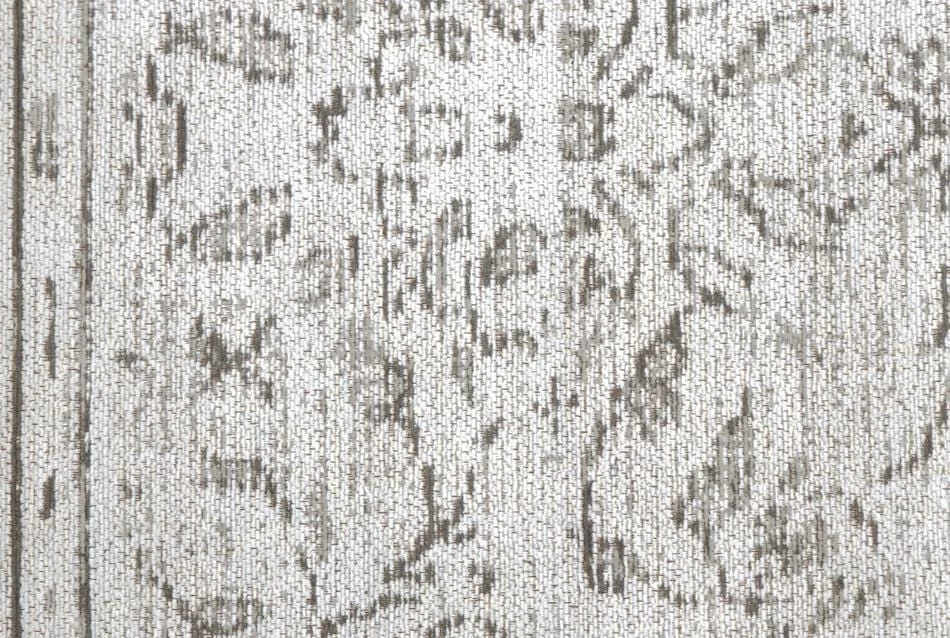 Miss Amara Sonia Beige And Grey Floral Pattern Runner Rug