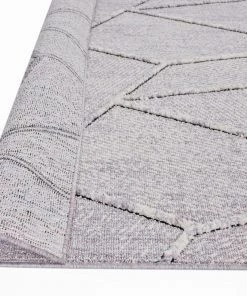 Miss Amara Soraya Grey Abstract Textured Runner Rug