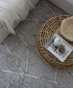 Miss Amara (AU) All Rugs Soraya Grey Abstract Textured Rug