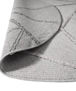 Miss Amara Soraya Grey Abstract Textured Round Rug All Rugs