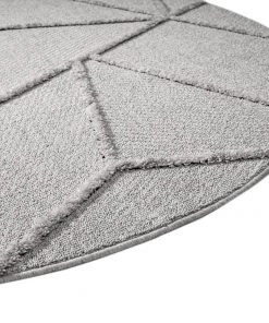 Miss Amara Soraya Grey Abstract Textured Round Rug All Rugs