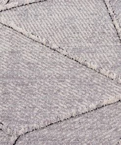 Miss Amara Soraya Grey Abstract Textured Runner Rug