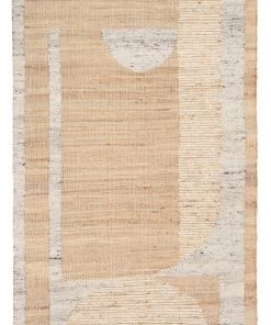 Miss Amara Soto Brown Cream And Grey Modern Jute Rug