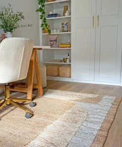 Miss Amara Soto Brown Cream And Grey Modern Jute Rug