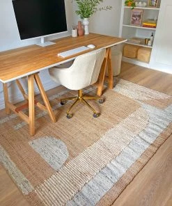 Miss Amara Soto Brown Cream And Grey Modern Jute Rug