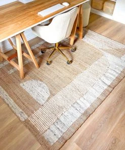 Miss Amara Soto Brown Cream And Grey Modern Jute Rug