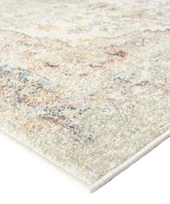 Miss Amara Summer Orange And Blue Multi-Colour Distressed Rug