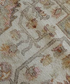 Miss Amara Summer Orange And Blue Multi-Colour Distressed Rug