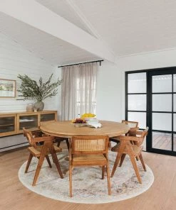 Miss Amara Summer Orange And Blue Multi-Colour Distressed Round Rug All Rugs