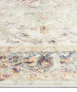 Miss Amara Summer Orange And Blue Multi-Colour Distressed Rug