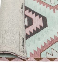 Miss Amara Suzie Pink And Green Pastel Tribal Print Runner Rug All Rugs