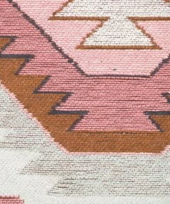 Miss Amara Suzie Pink And Green Pastel Tribal Print Round Rug All Rugs