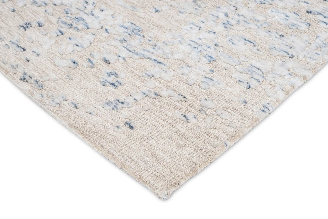 Miss Amara Sylvie Blue And Ivory Floral Transitional Rug
