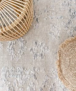 Miss Amara Sylvie Blue And Ivory Floral Transitional Rug