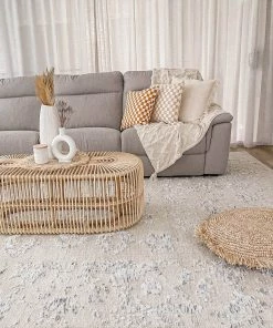 Miss Amara Sylvie Blue And Ivory Floral Transitional Rug