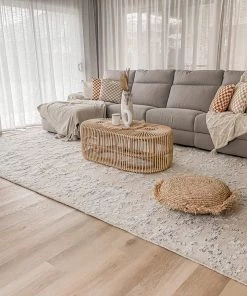 Miss Amara Sylvie Blue And Ivory Floral Transitional Rug