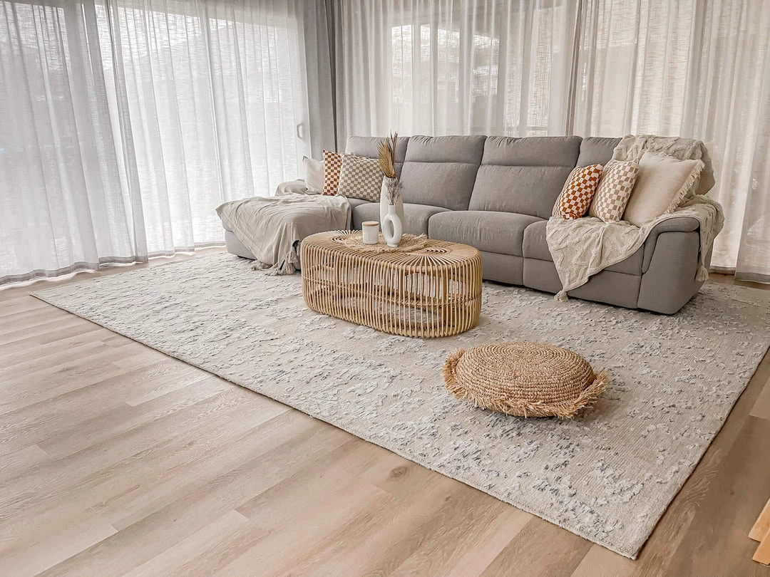 Miss Amara Sylvie Blue And Ivory Floral Transitional Rug