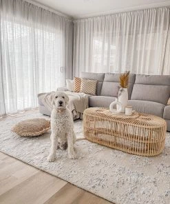 Miss Amara Sylvie Blue And Ivory Floral Transitional Rug