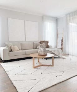 Miss Amara Tahlee Cream And Charcoal Grey Tribal Shag Rug All Rugs