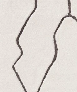 Miss Amara Tahlee Cream And Charcoal Grey Tribal Shag Rug All Rugs