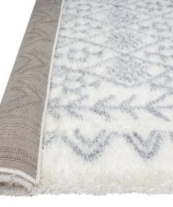Miss Amara Tahnee Ivory And Grey Tribal Shag Rug