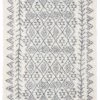 Miss Amara Tahnee Ivory And Grey Tribal Shag Rug