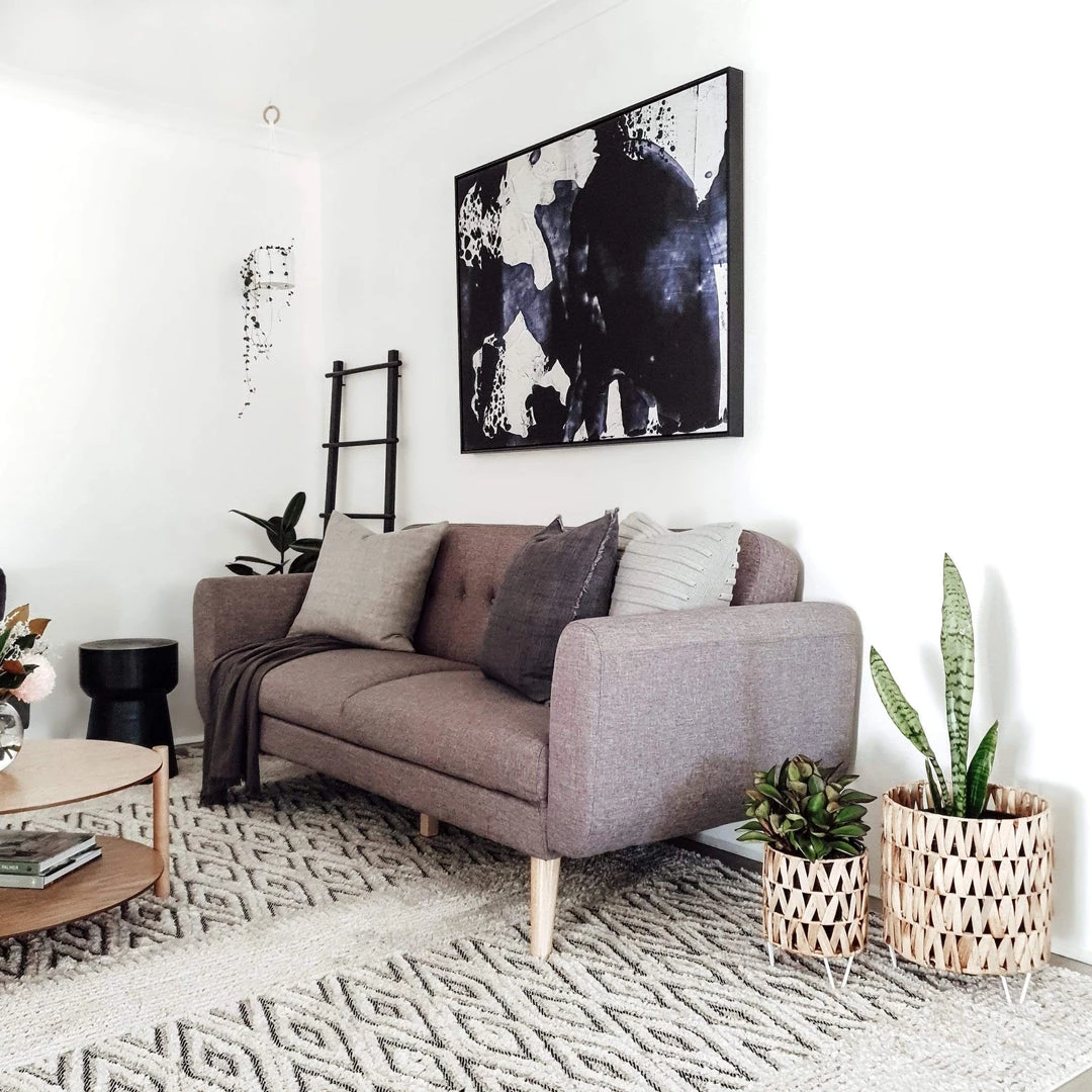 Miss Amara Talia Ivory Black Tribal Textured Rug