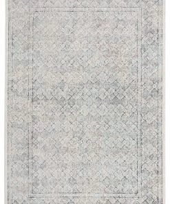 Miss Amara Tallulah Cream Grey And Blue Traditional Floral Rug All Rugs