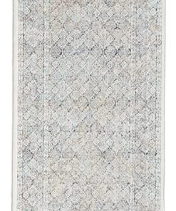 Miss Amara Tallulah Cream Grey And Blue Traditional Floral Runner Rug All Rugs