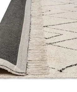 Miss Amara Tamala Cream Tribal Pattern Cotton Rug