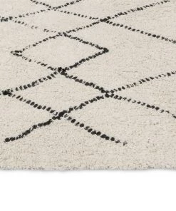 Miss Amara Tamala Cream Tribal Pattern Cotton Rug