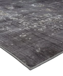 Miss Amara Tamara Dark Grey And Cream Floral Transitional Rug All Rugs