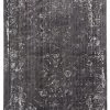 Miss Amara Tamara Dark Grey And Cream Floral Transitional Rug All Rugs