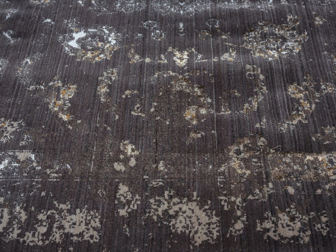 Miss Amara Tamara Dark Grey And Cream Floral Transitional Rug All Rugs