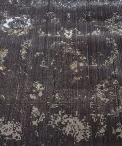 Miss Amara Tamara Dark Grey And Cream Floral Transitional Runner Rug All Rugs