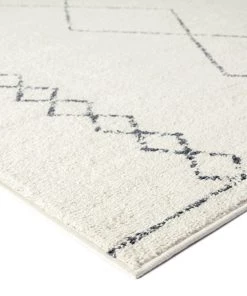 Miss Amara All Rugs Tamira Grey And Ivory Diamond Tribal Runner Rug