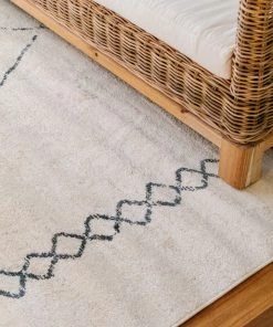 Miss Amara All Rugs Tamira Grey And Ivory Diamond Tribal Rug