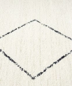 Miss Amara All Rugs Tamira Grey And Ivory Diamond Tribal Runner Rug