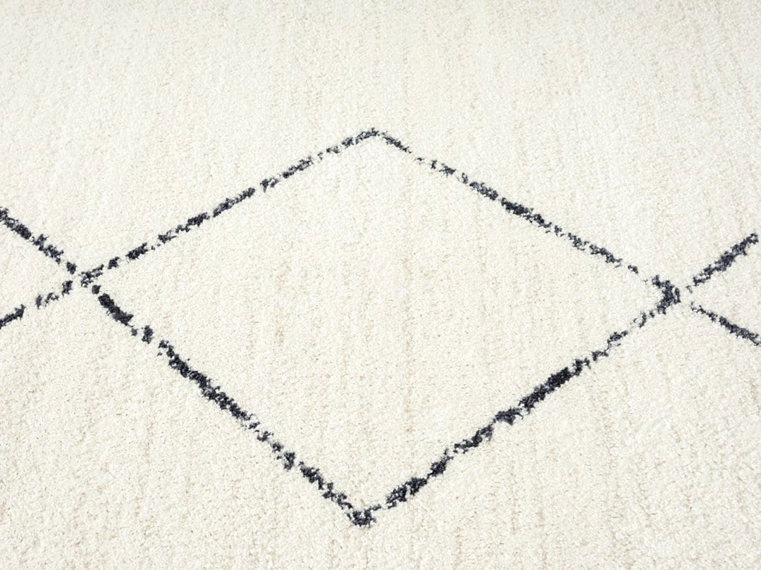 Miss Amara All Rugs Tamira Grey And Ivory Diamond Tribal Runner Rug