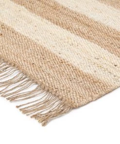 Miss Amara All Rugs Tamsyn Natural And Bleached Striped Jute Rug