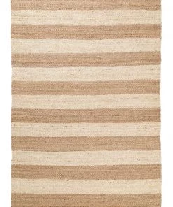 Miss Amara All Rugs Tamsyn Natural And Bleached Striped Jute Rug