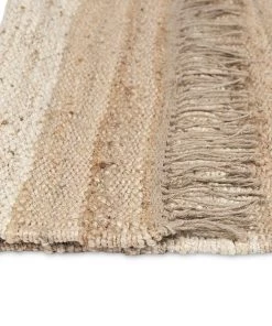Miss Amara All Rugs Tamsyn Natural And Bleached Striped Jute Runner Rug