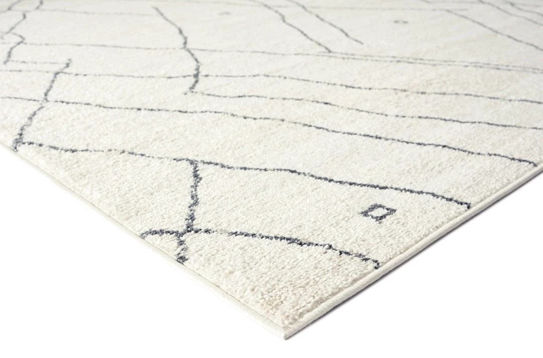 Miss Amara Taryn Grey And Ivory Abstract Tribal Rug