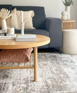 Miss Amara All Rugs Tatara Grey Brown And Blue Distressed Tribal Rug