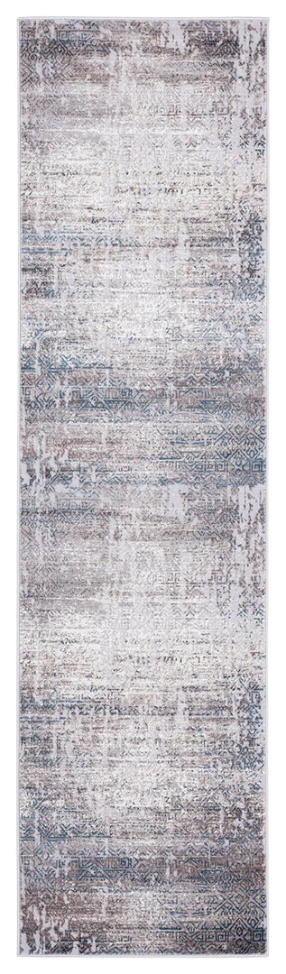 Miss Amara Tatara Grey Brown And Blue Distressed Tribal Runner Rug All Rugs