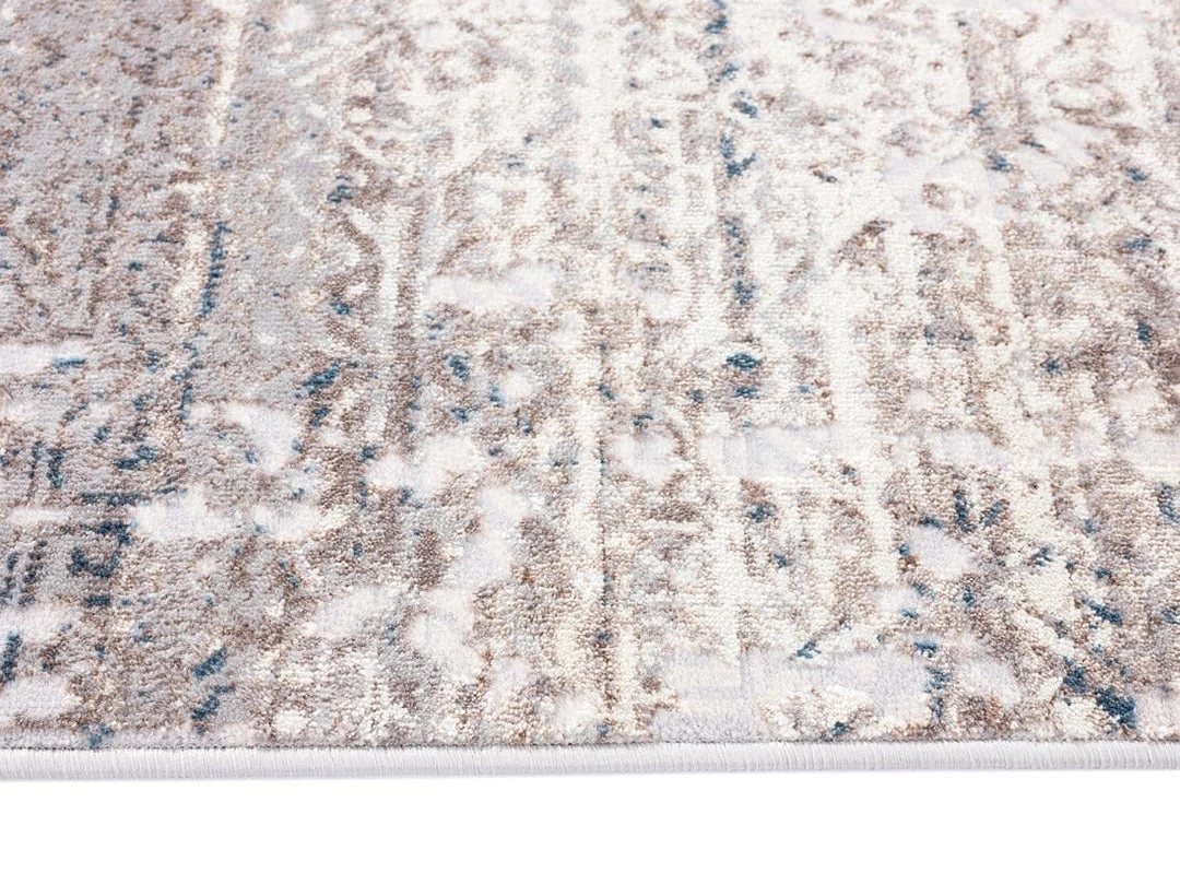 Miss Amara Tatara Grey Brown And Blue Distressed Tribal Runner Rug All Rugs